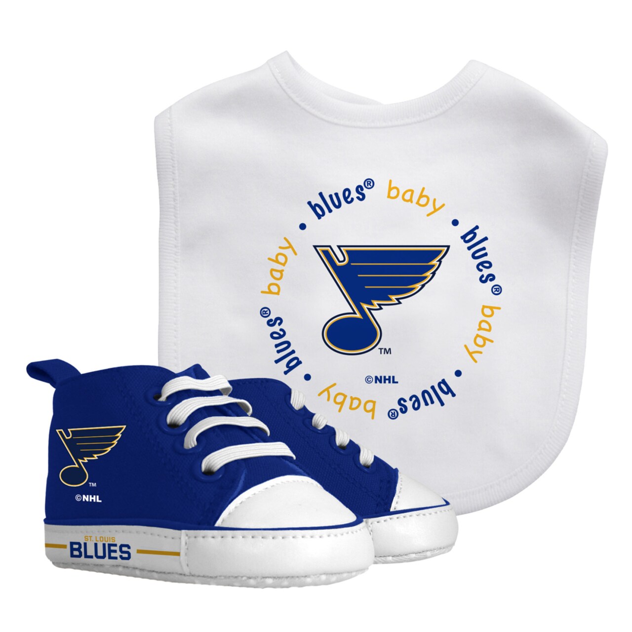 Baby Fanatic 2 Piece Bid and Shoes - NHL St. Louis Blues - White Unisex Infant Apparel